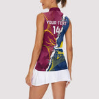 Custom Cowboys And Broncos Rugby Women Sleeveless Polo Shirt Dynamic Style
