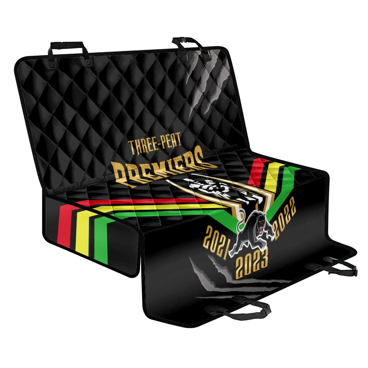 nrl-panthers-back-car-seat-cover-premiers-2023-three-peat-proud-of-our-boys-black