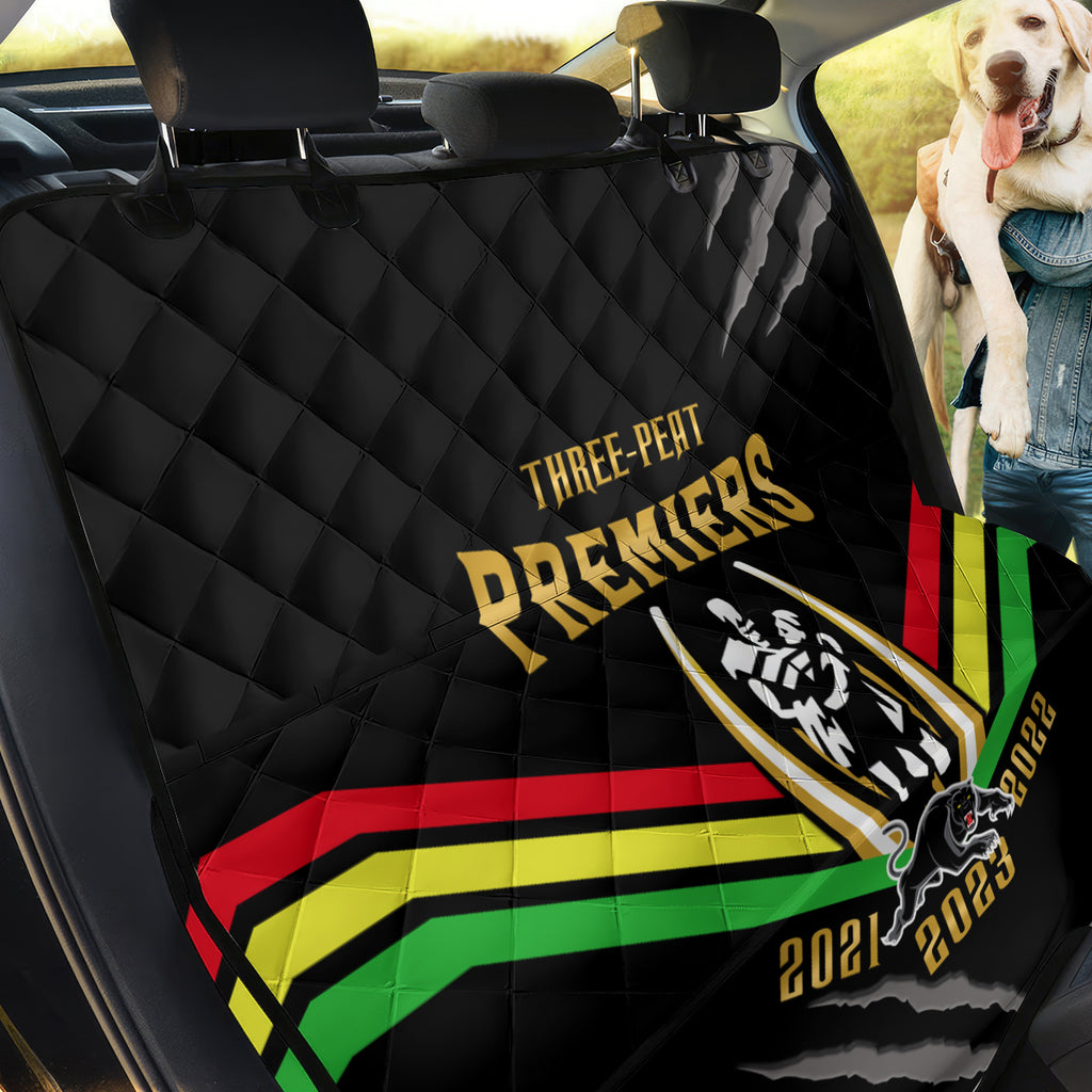 nrl-panthers-back-car-seat-cover-premiers-2023-three-peat-proud-of-our-boys-black