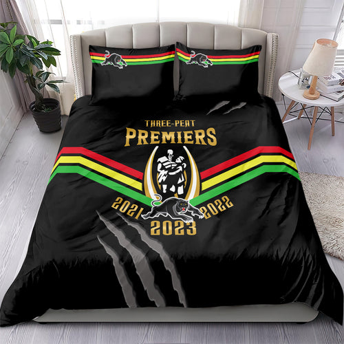 nrl-panthers-bedding-set-premiers-2023-three-peat-proud-of-our-boys-black