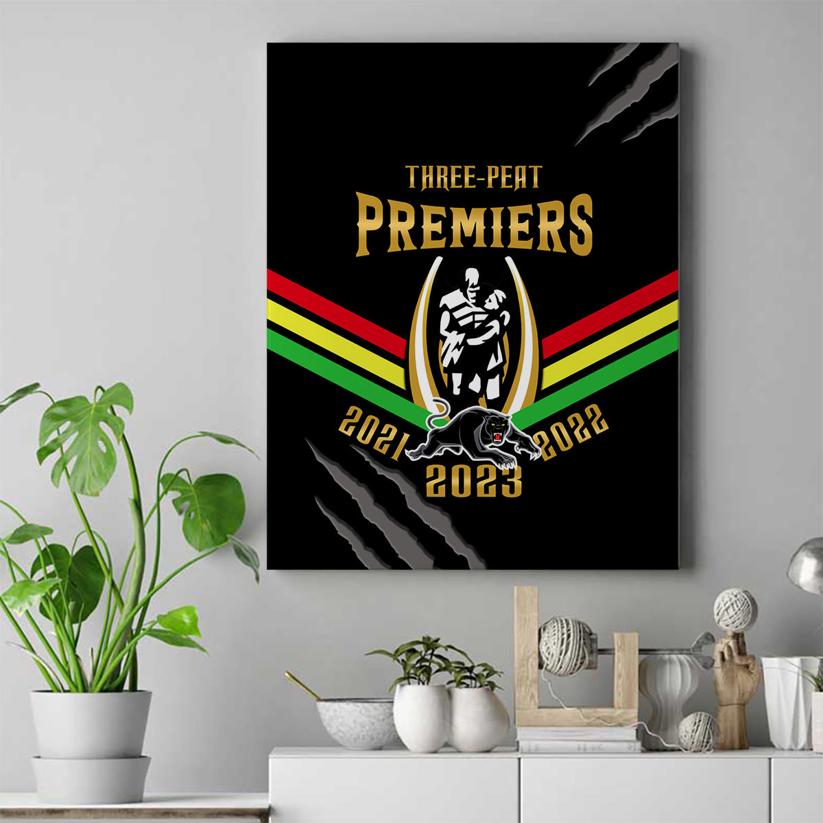nrl-panthers-canvas-wall-art-premiers-2023-three-peat-proud-of-our-boys-black