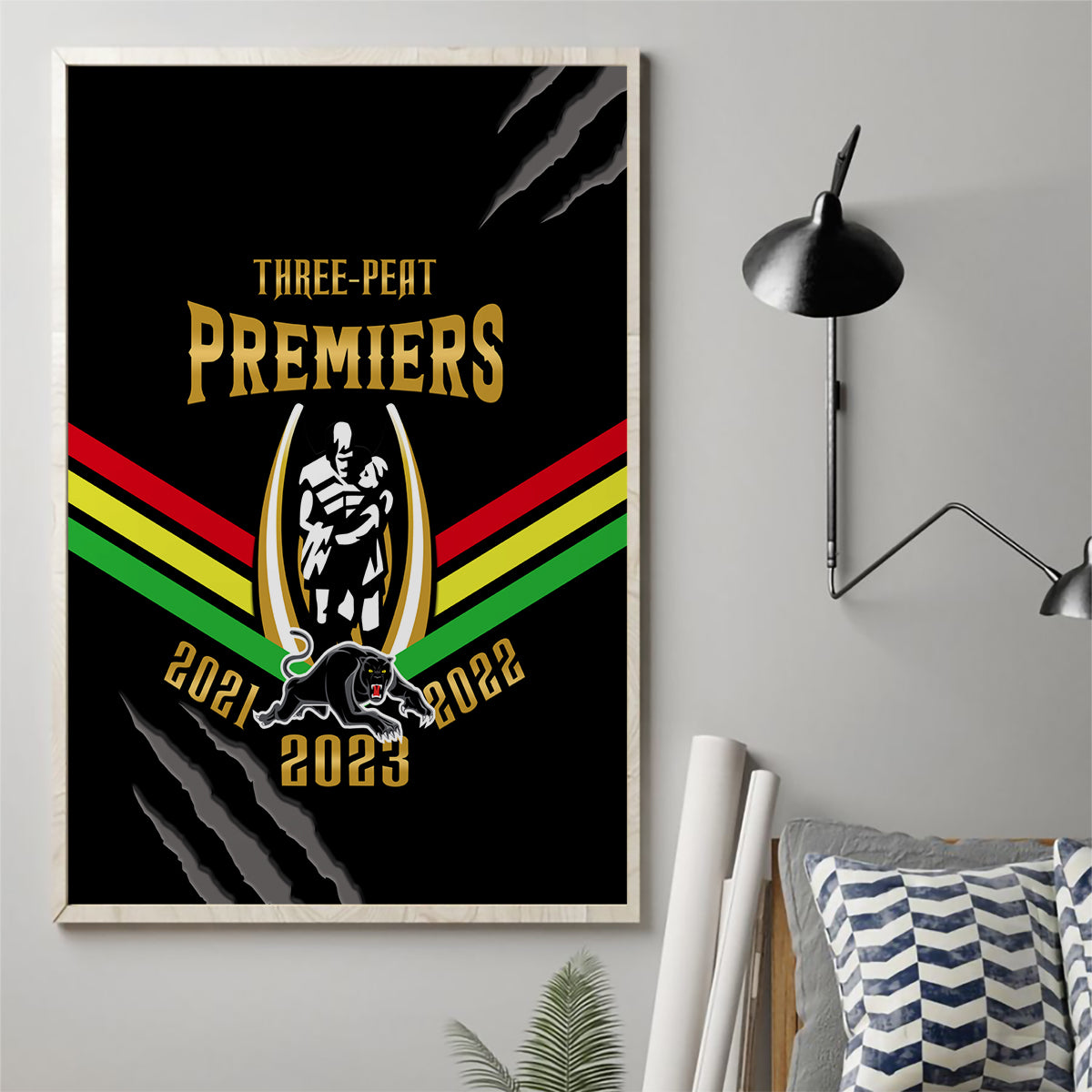 nrl-panthers-canvas-wall-art-premiers-2023-three-peat-proud-of-our-boys-black