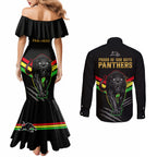 nrl-panthers-couples-matching-mermaid-dress-and-long-sleeve-button-shirts-premiers-2023-three-peat-proud-of-our-boys-black