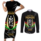 nrl-panthers-couples-matching-short-sleeve-bodycon-dress-and-long-sleeve-button-shirts-premiers-2023-three-peat-proud-of-our-boys-black