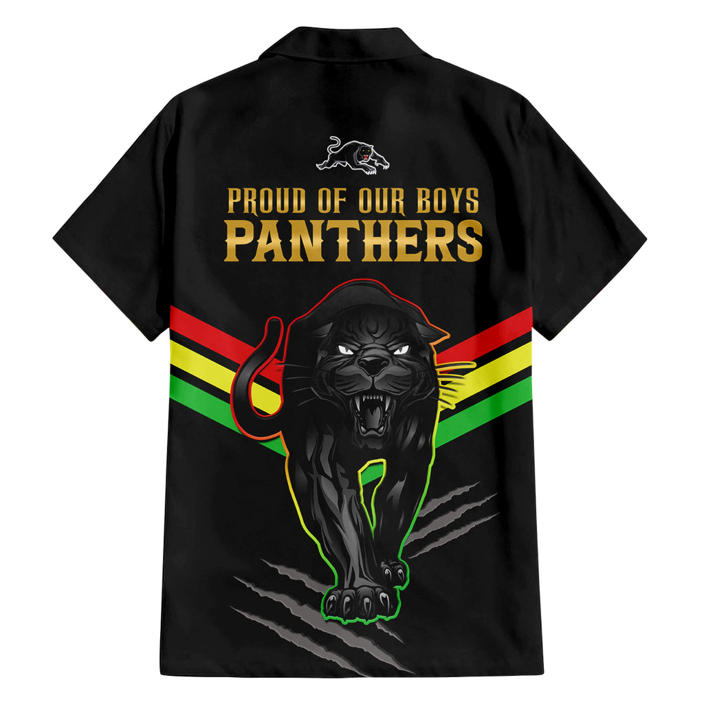 nrl-panthers-family-matching-long-sleeve-bodycon-dress-and-hawaiian-shirt-premiers-2023-three-peat-proud-of-our-boys-black