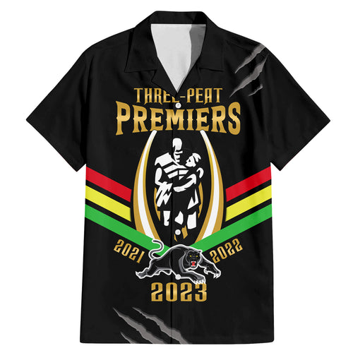 nrl-panthers-family-matching-mermaid-dress-and-hawaiian-shirt-premiers-2023-three-peat-proud-of-our-boys-black