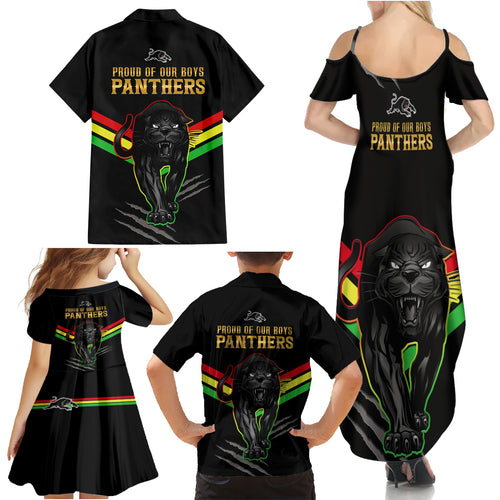 nrl-panthers-family-matching-summer-maxi-dress-and-hawaiian-shirt-premiers-2023-three-peat-proud-of-our-boys-black