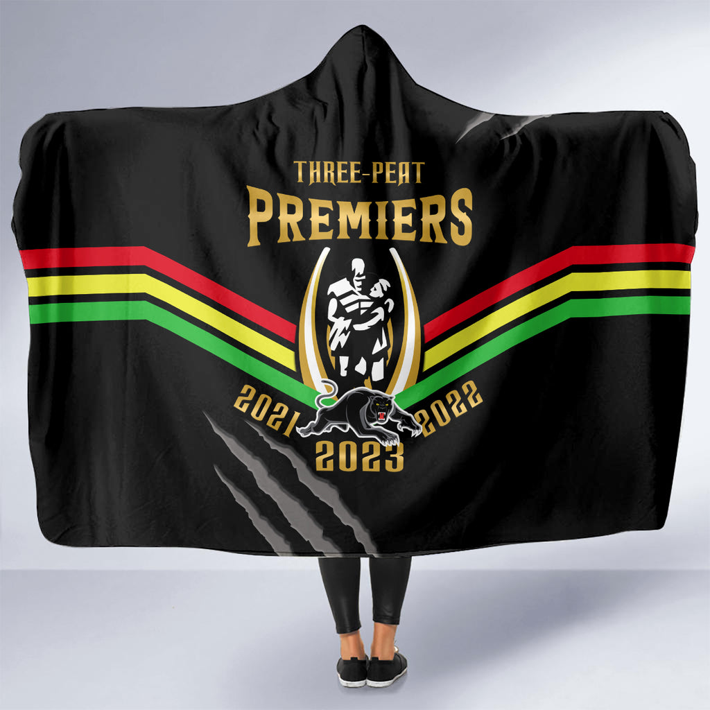 nrl-panthers-hooded-blanket-premiers-2023-three-peat-proud-of-our-boys-black