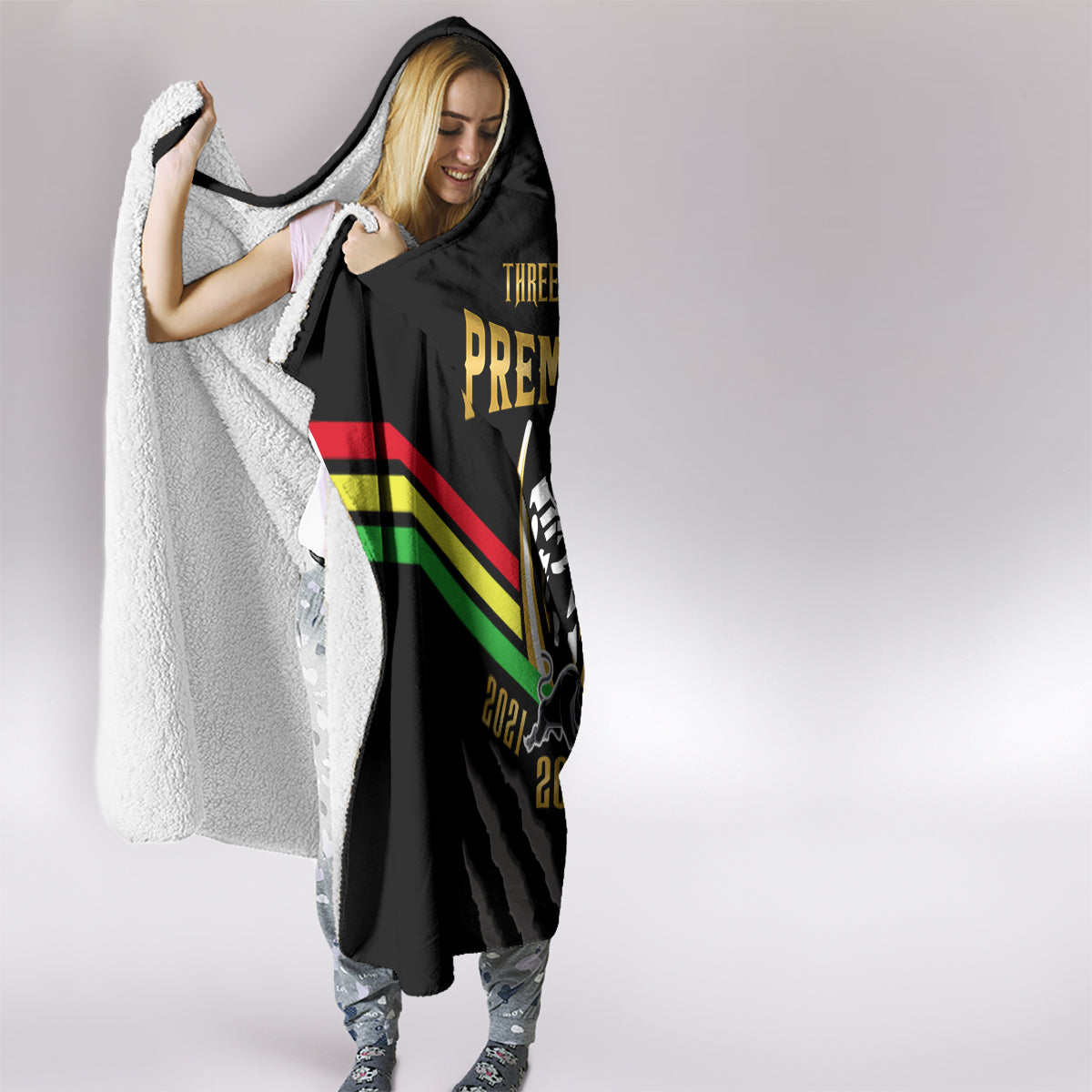 nrl-panthers-hooded-blanket-premiers-2023-three-peat-proud-of-our-boys-black