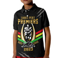 nrl-panthers-kid-polo-shirt-premiers-2023-three-peat-proud-of-our-boys-black