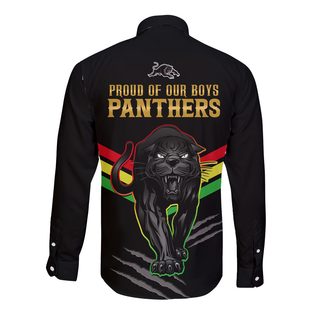 nrl-panthers-long-sleeve-button-shirt-premiers-2023-three-peat-proud-of-our-boys-black