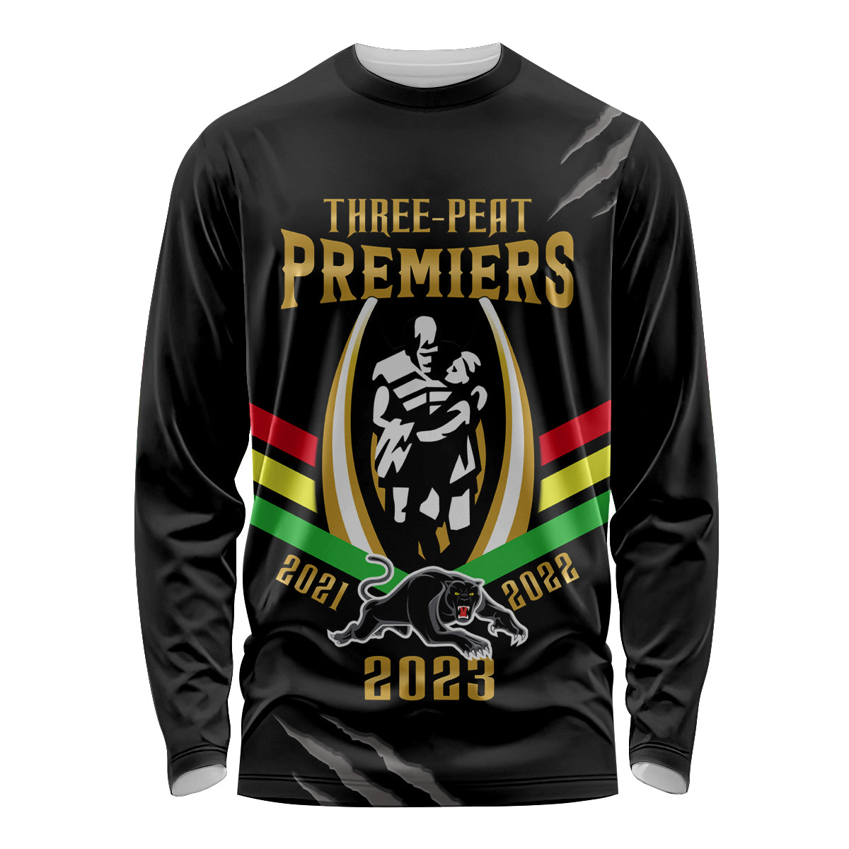 nrl-panthers-long-sleeve-shirt-premiers-2023-three-peat-proud-of-our-boys-black