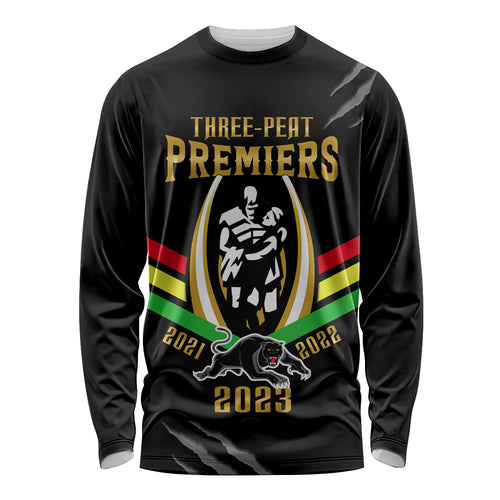 nrl-panthers-long-sleeve-shirt-premiers-2023-three-peat-proud-of-our-boys-black