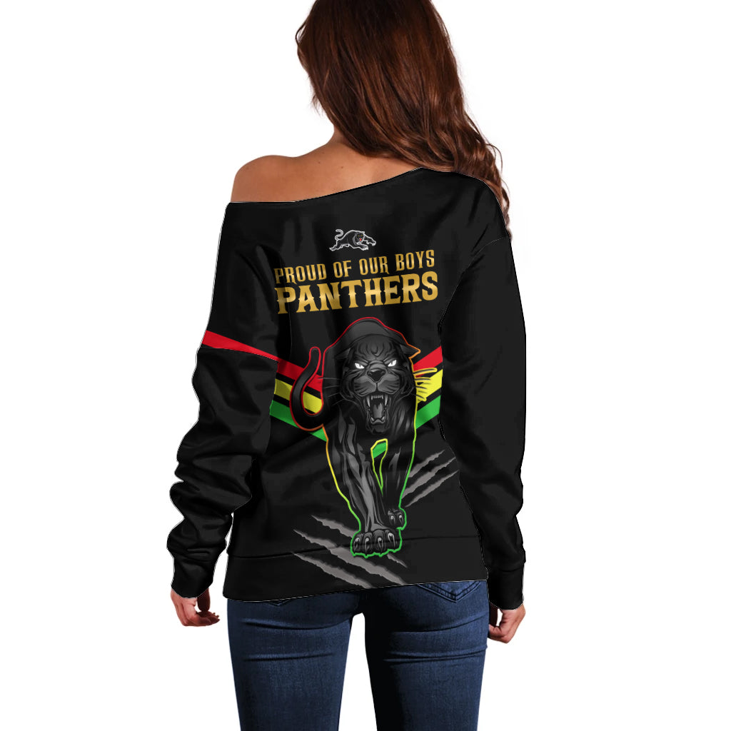 nrl-panthers-off-shoulder-sweater-premiers-2023-three-peat-proud-of-our-boys-black