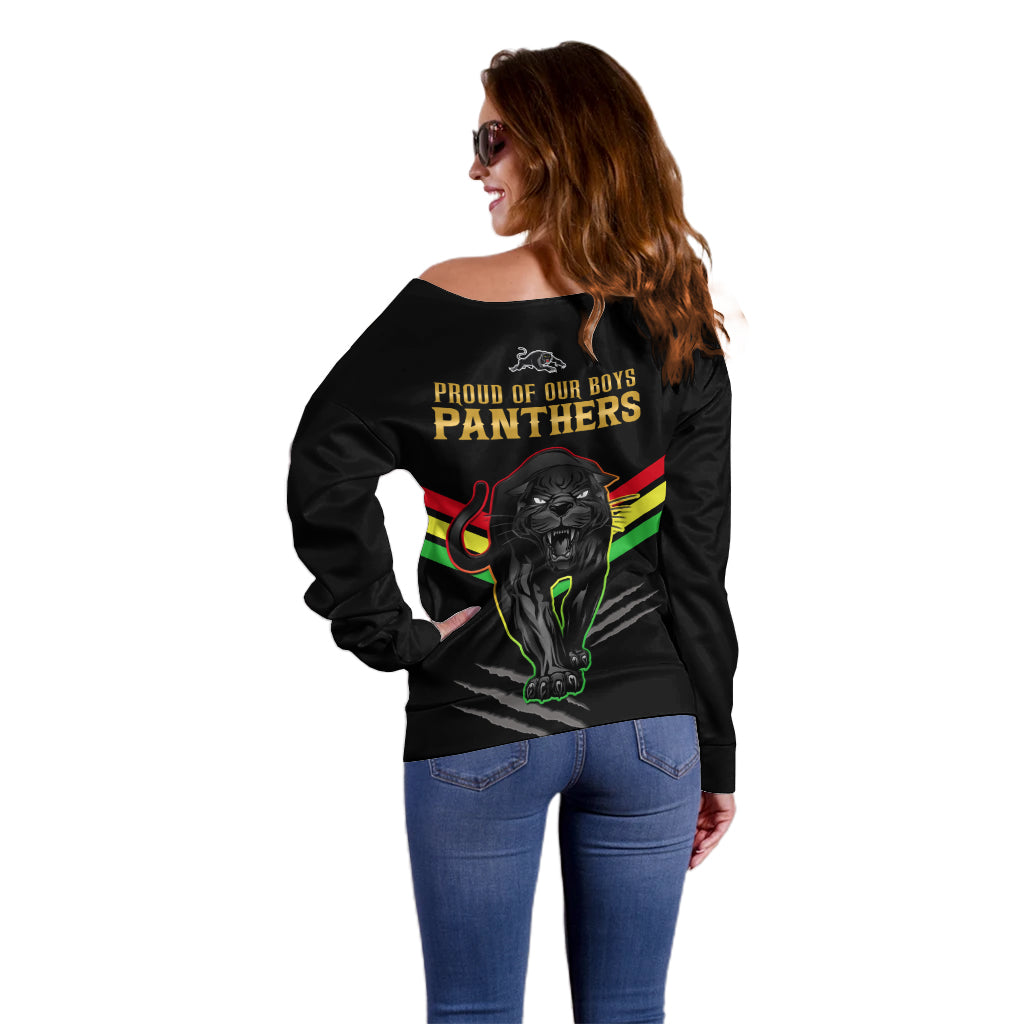 nrl-panthers-off-shoulder-sweater-premiers-2023-three-peat-proud-of-our-boys-black