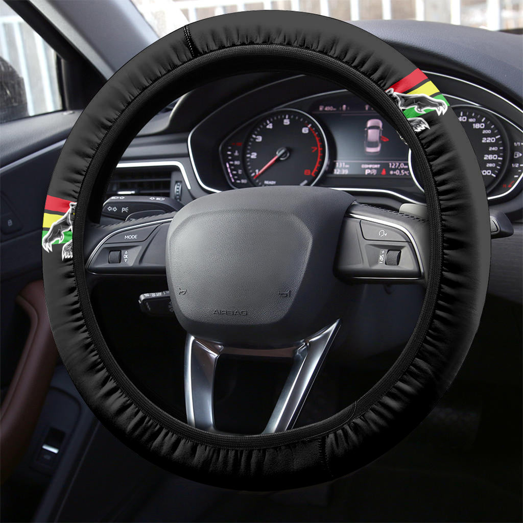 NRL Panthers Steering Wheel Cover Premiers 2023 Three Peat Proud Of Our Boys Black