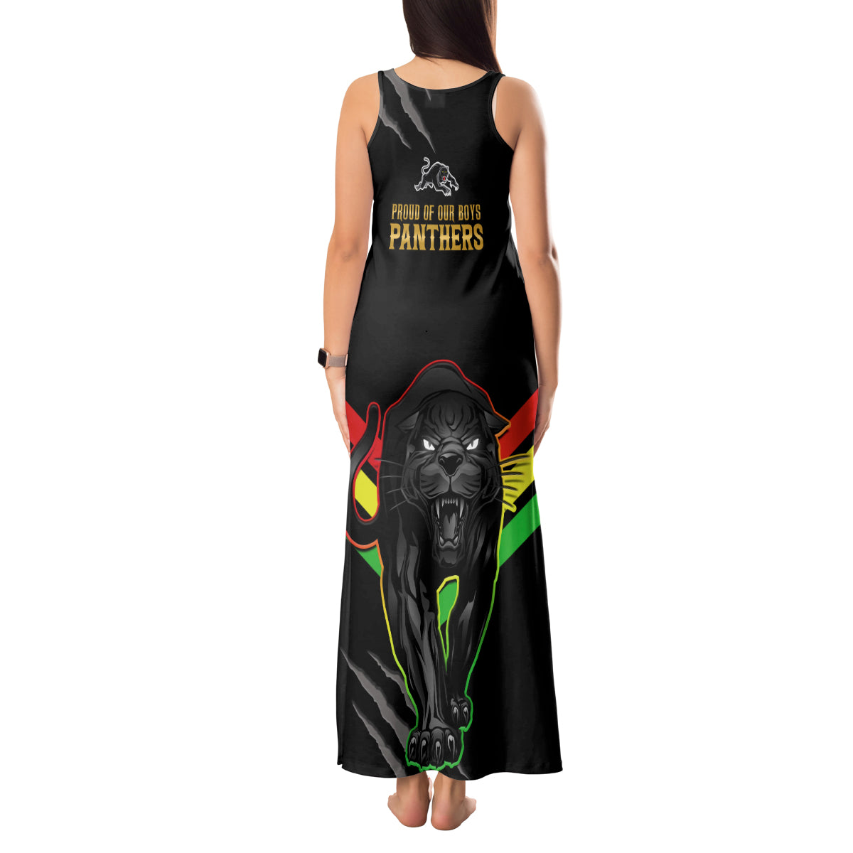 nrl-panthers-tank-maxi-dress-premiers-2023-three-peat-proud-of-our-boys-black