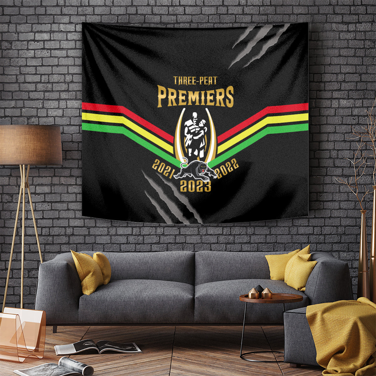 nrl-panthers-tapestry-premiers-2023-three-peat-proud-of-our-boys-black
