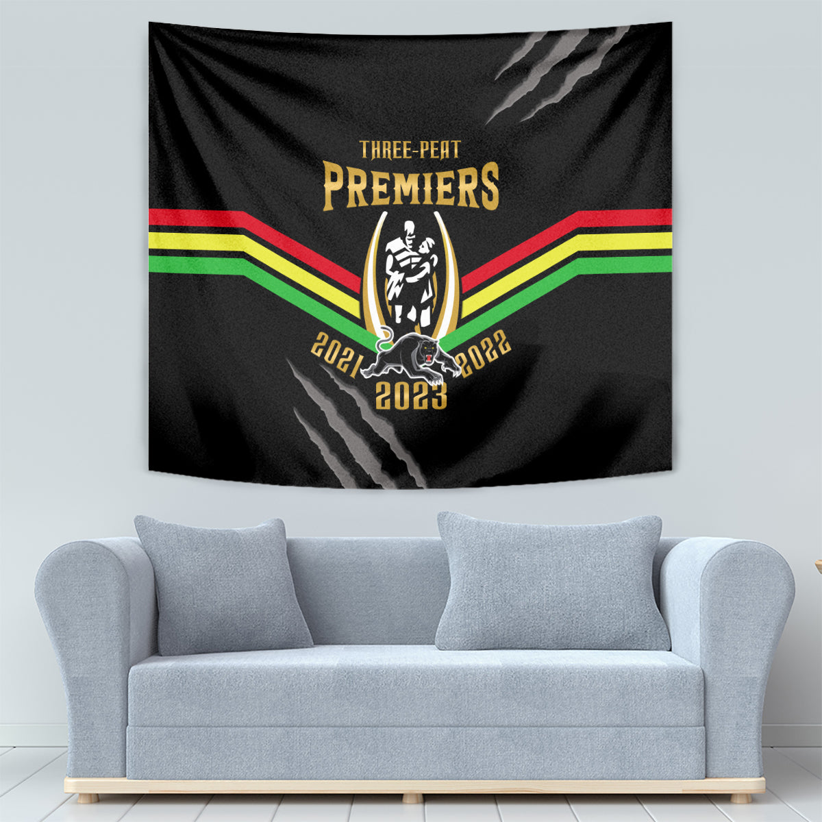 nrl-panthers-tapestry-premiers-2023-three-peat-proud-of-our-boys-black
