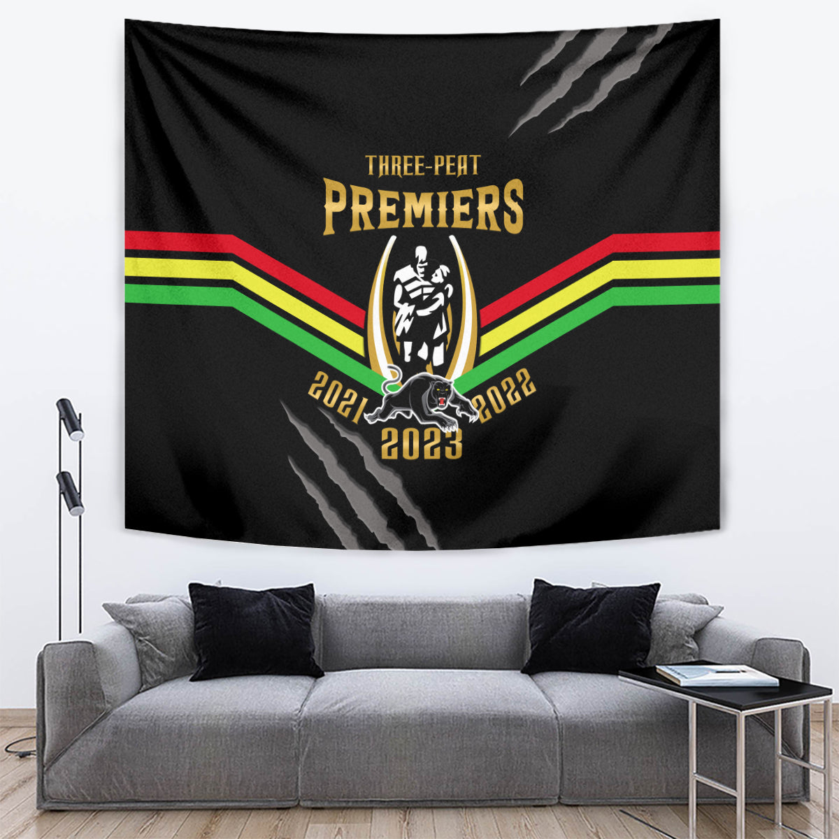 nrl-panthers-tapestry-premiers-2023-three-peat-proud-of-our-boys-black
