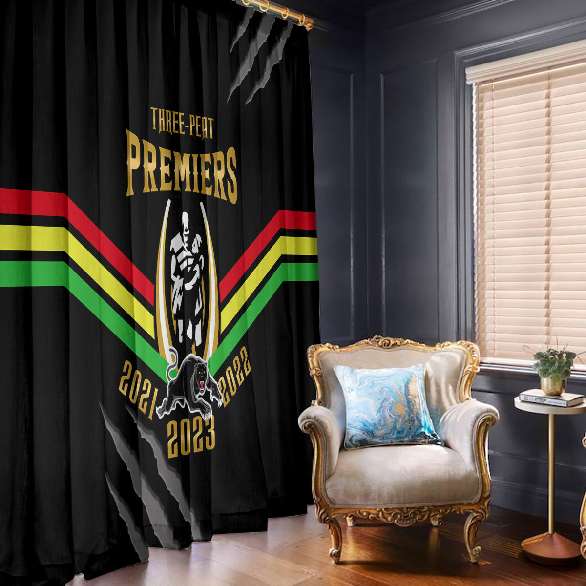 nrl-panthers-window-curtain-premiers-2023-three-peat-proud-of-our-boys-black