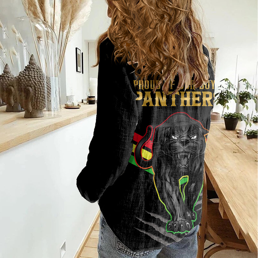 nrl-panthers-women-casual-shirt-premiers-2023-three-peat-proud-of-our-boys-black