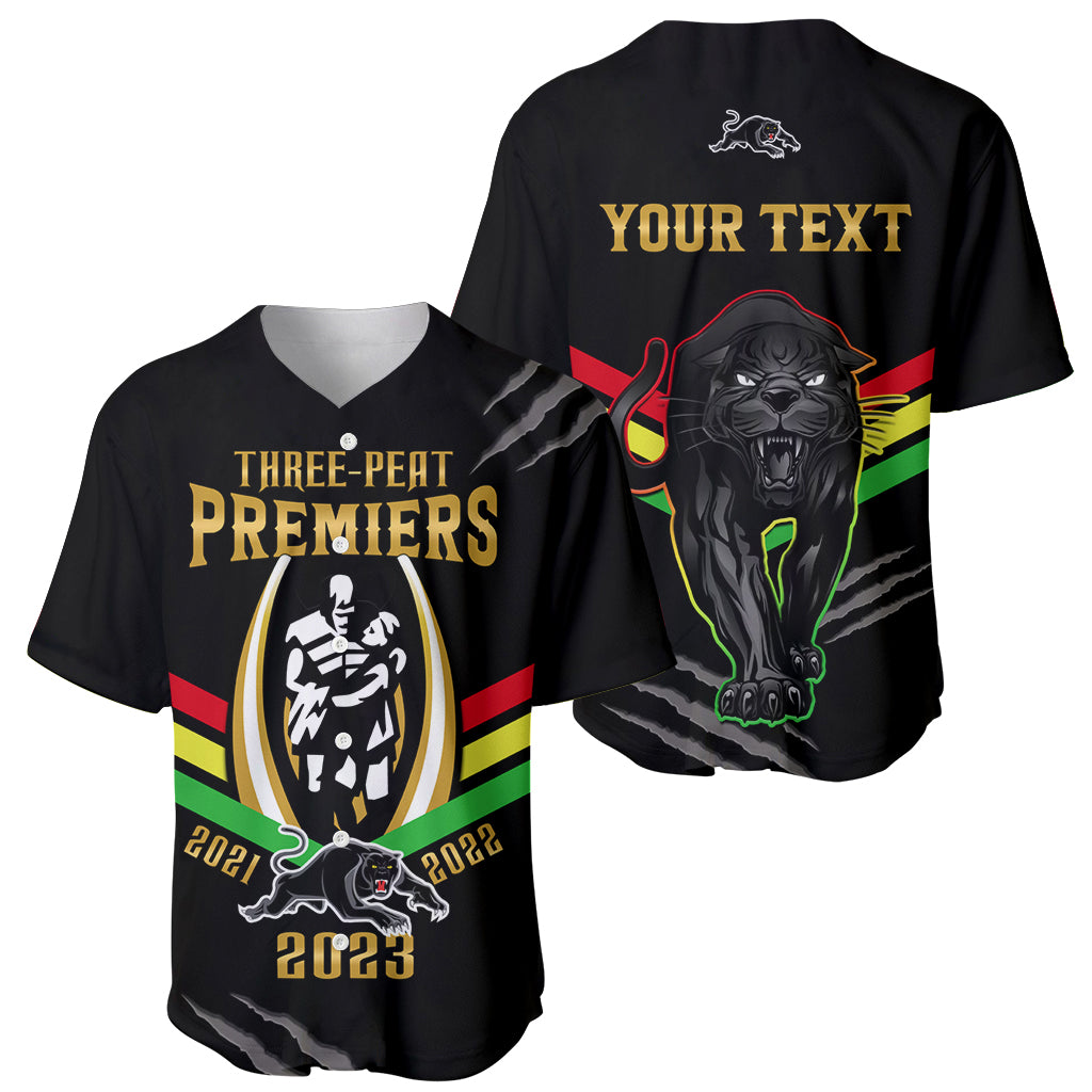 personalised-nrl-panthers-baseball-jersey-premiers-2023-three-peat-proud-of-our-boys-black