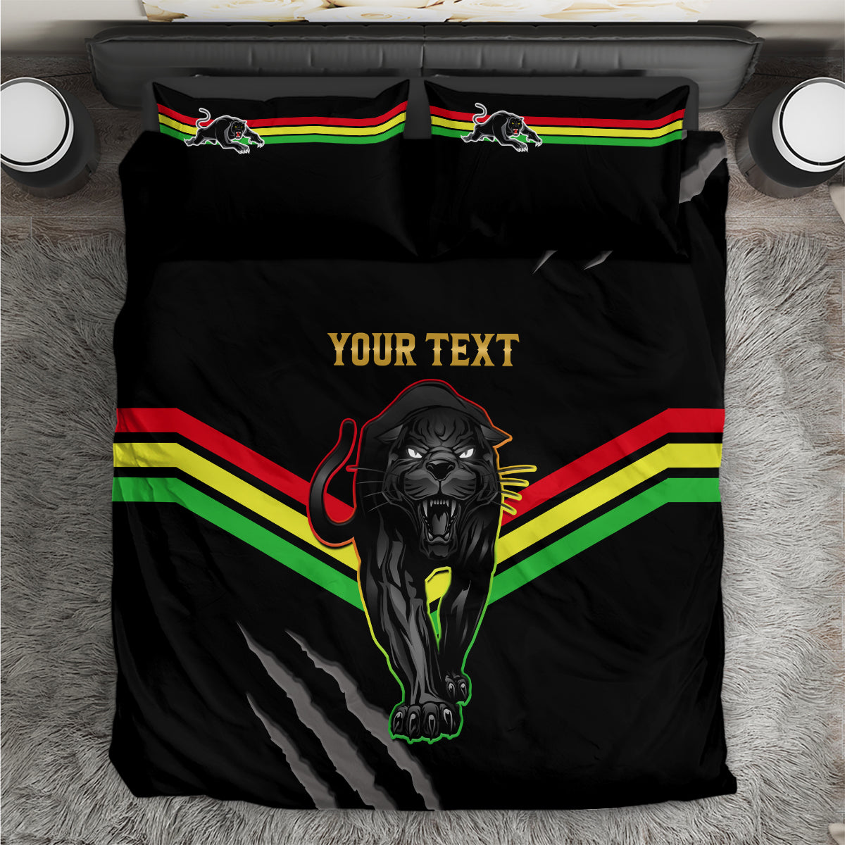 personalised-nrl-panthers-bedding-set-premiers-2023-three-peat-proud-of-our-boys-black