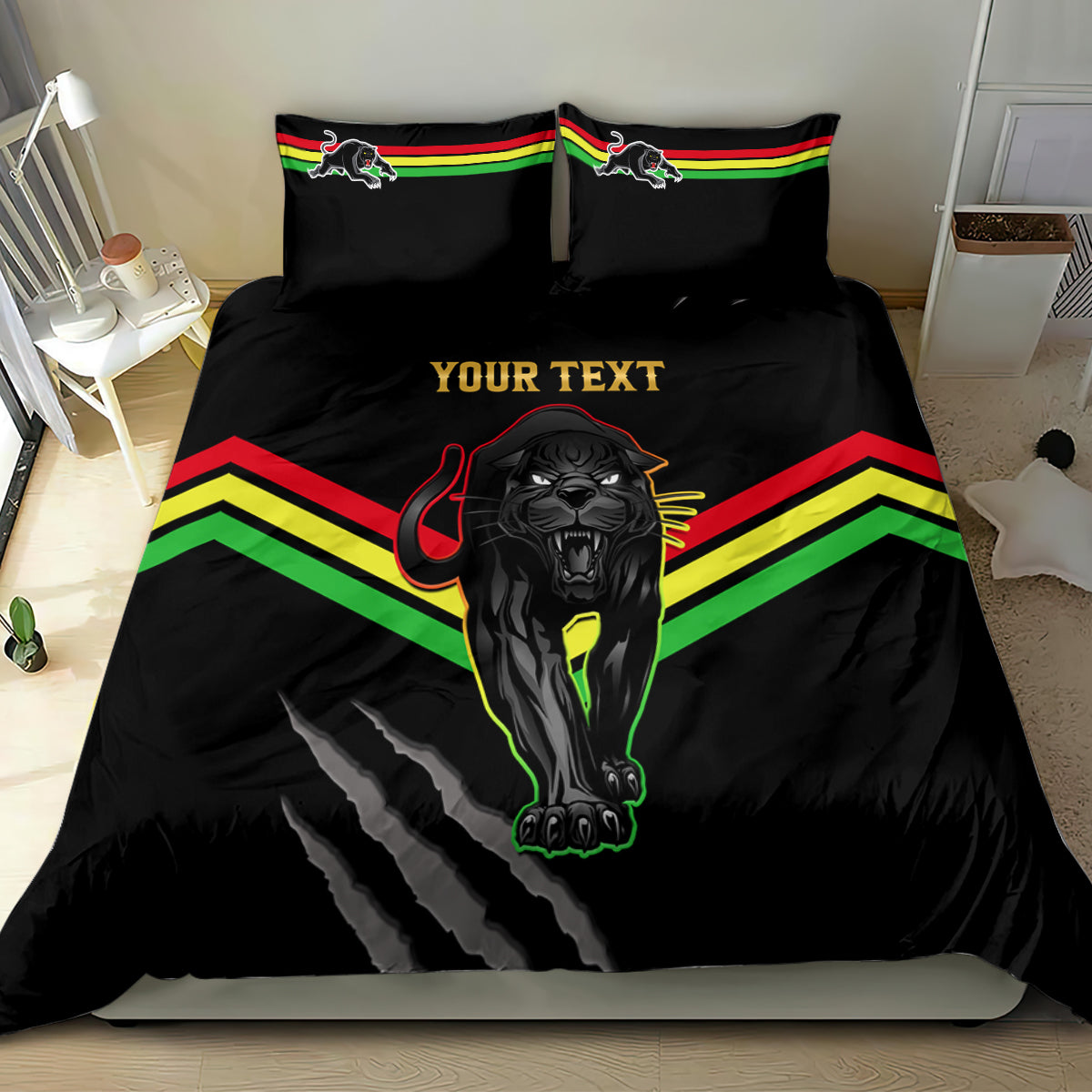 personalised-nrl-panthers-bedding-set-premiers-2023-three-peat-proud-of-our-boys-black