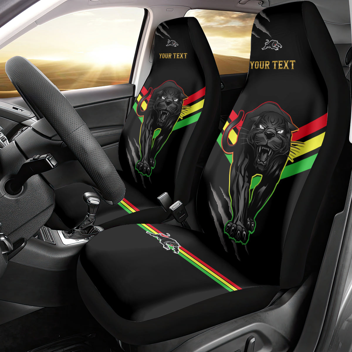 personalised-nrl-panthers-car-seat-cover-premiers-2023-three-peat-proud-of-our-boys-black