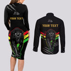 personalised-nrl-panthers-couples-matching-long-sleeve-bodycon-dress-and-long-sleeve-button-shirts-premiers-2023-three-peat-proud-of-our-boys-black