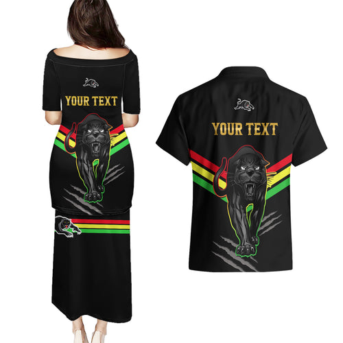 personalised-nrl-panthers-couples-matching-puletasi-dress-and-hawaiian-shirt-premiers-2023-three-peat-proud-of-our-boys-black