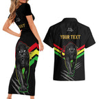 personalised-nrl-panthers-couples-matching-short-sleeve-bodycon-dress-and-hawaiian-shirt-premiers-2023-three-peat-proud-of-our-boys-black