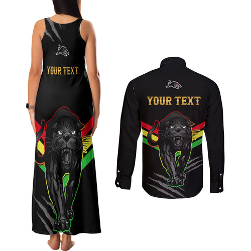 personalised-nrl-panthers-couples-matching-tank-maxi-dress-and-long-sleeve-button-shirts-premiers-2023-three-peat-proud-of-our-boys-black