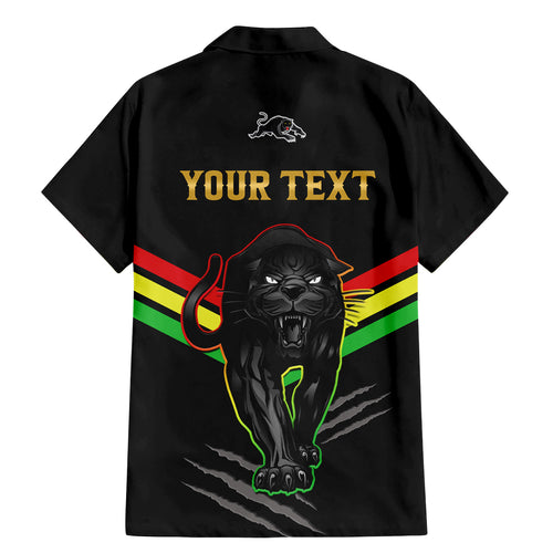 personalised-nrl-panthers-family-matching-mermaid-dress-and-hawaiian-shirt-premiers-2023-three-peat-proud-of-our-boys-black