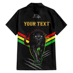 personalised-nrl-panthers-family-matching-short-sleeve-bodycon-dress-and-hawaiian-shirt-premiers-2023-three-peat-proud-of-our-boys-black
