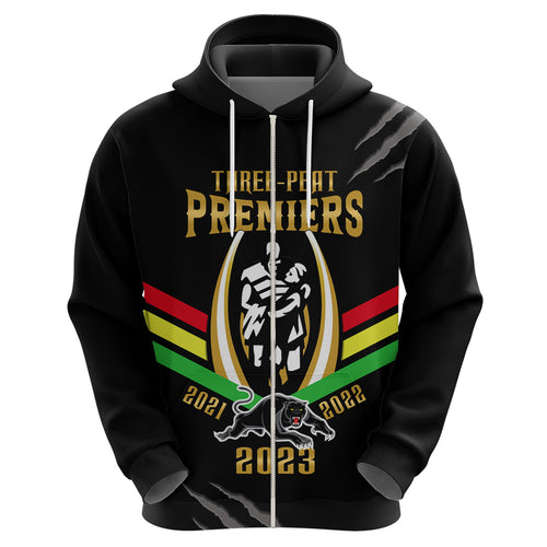 personalised-nrl-panthers-hoodie-premiers-2023-three-peat-proud-of-our-boys-black