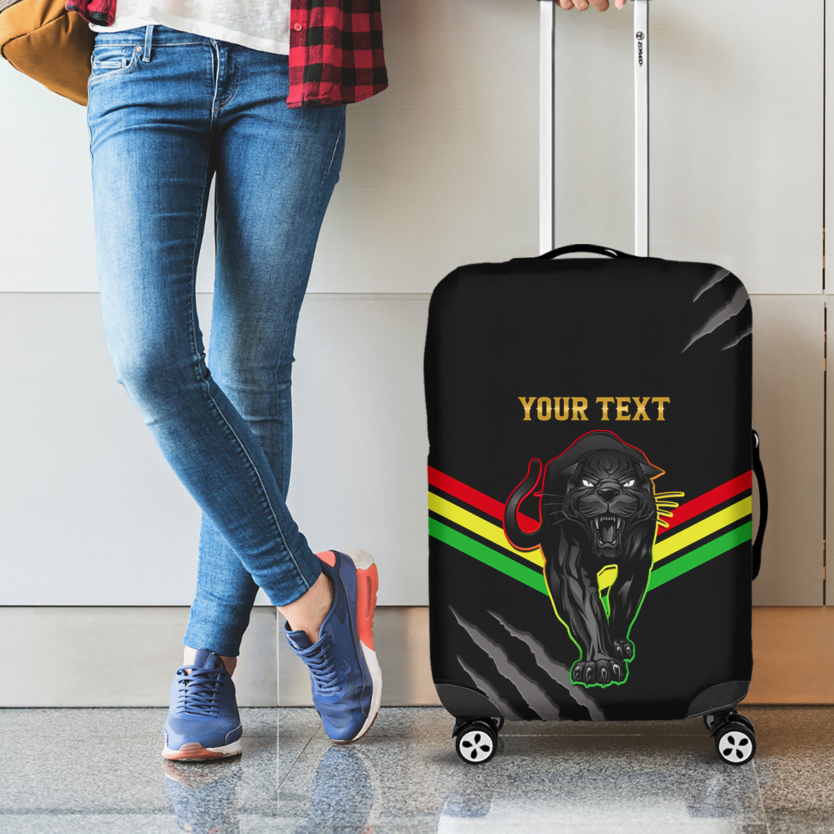 personalised-nrl-panthers-luggage-cover-premiers-2023-three-peat-proud-of-our-boys-black