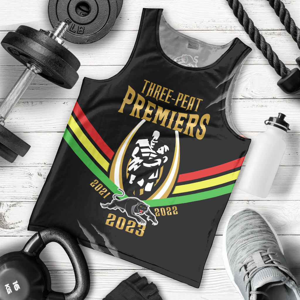 personalised-nrl-panthers-men-tank-top-premiers-2023-three-peat-proud-of-our-boys-black