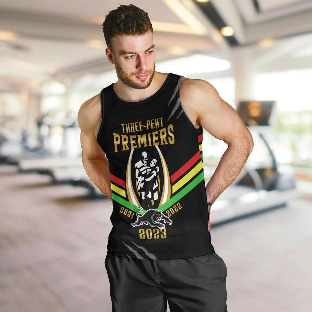 personalised-nrl-panthers-men-tank-top-premiers-2023-three-peat-proud-of-our-boys-black