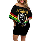 personalised-nrl-panthers-off-shoulder-short-dress-premiers-2023-three-peat-proud-of-our-boys-black