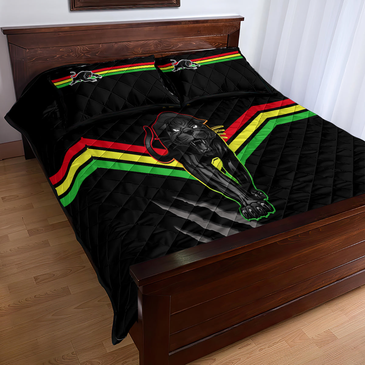 personalised-nrl-panthers-quilt-bed-set-premiers-2023-three-peat-proud-of-our-boys-black