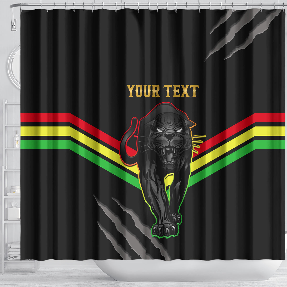 personalised-nrl-panthers-shower-curtain-premiers-2023-three-peat-proud-of-our-boys-black