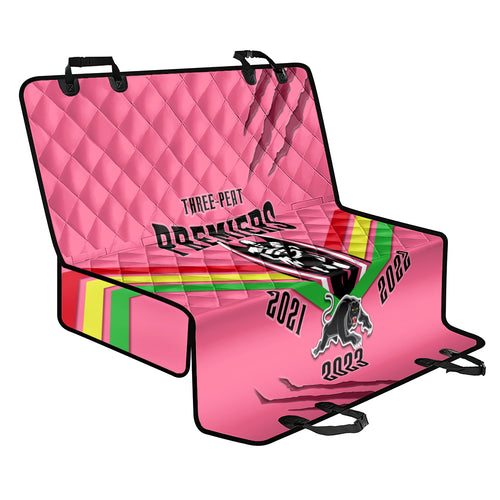 nrl-panthers-back-car-seat-cover-premiers-2023-three-peat-proud-of-our-boys-pink