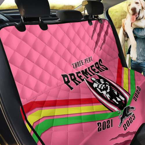 nrl-panthers-back-car-seat-cover-premiers-2023-three-peat-proud-of-our-boys-pink