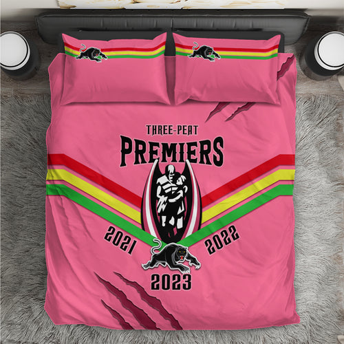 nrl-panthers-bedding-set-premiers-2023-three-peat-proud-of-our-boys-pink