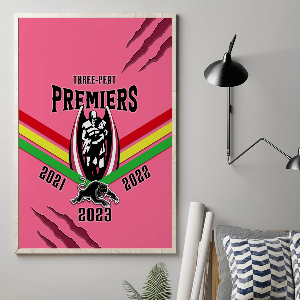 nrl-panthers-canvas-wall-art-premiers-2023-three-peat-proud-of-our-boys-pink