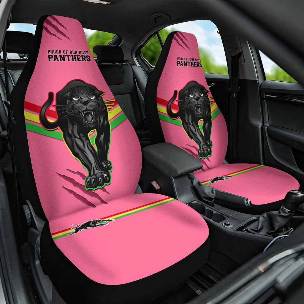 nrl-panthers-car-seat-cover-premiers-2023-three-peat-proud-of-our-boys-pink