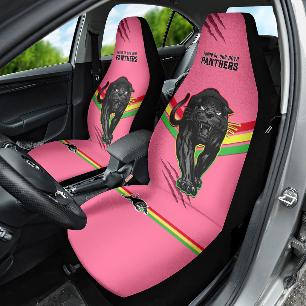 nrl-panthers-car-seat-cover-premiers-2023-three-peat-proud-of-our-boys-pink