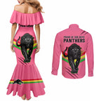 nrl-panthers-couples-matching-mermaid-dress-and-long-sleeve-button-shirts-premiers-2023-three-peat-proud-of-our-boys-pink